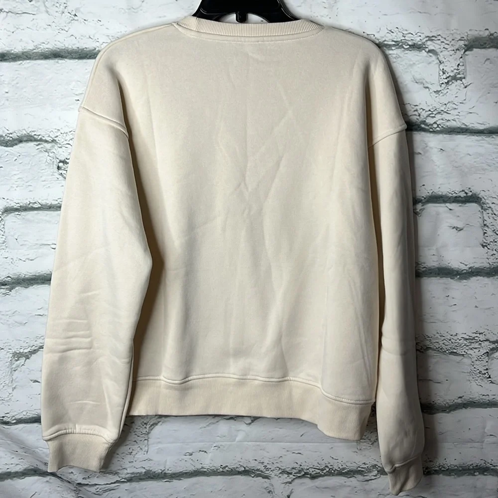Mono B Cream Crewneck Sweatshirt. Size L NWT - Picture 3 of 3